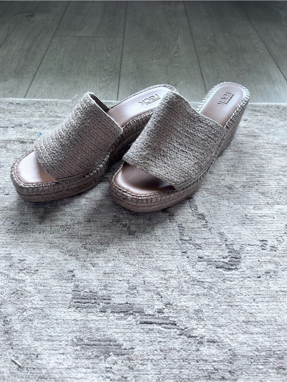 Tan wedge sandals